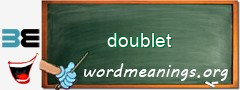 WordMeaning blackboard for doublet